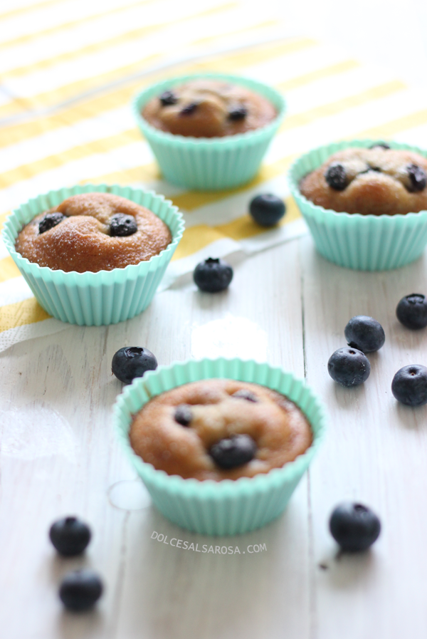 muffin con banana e mirtilli