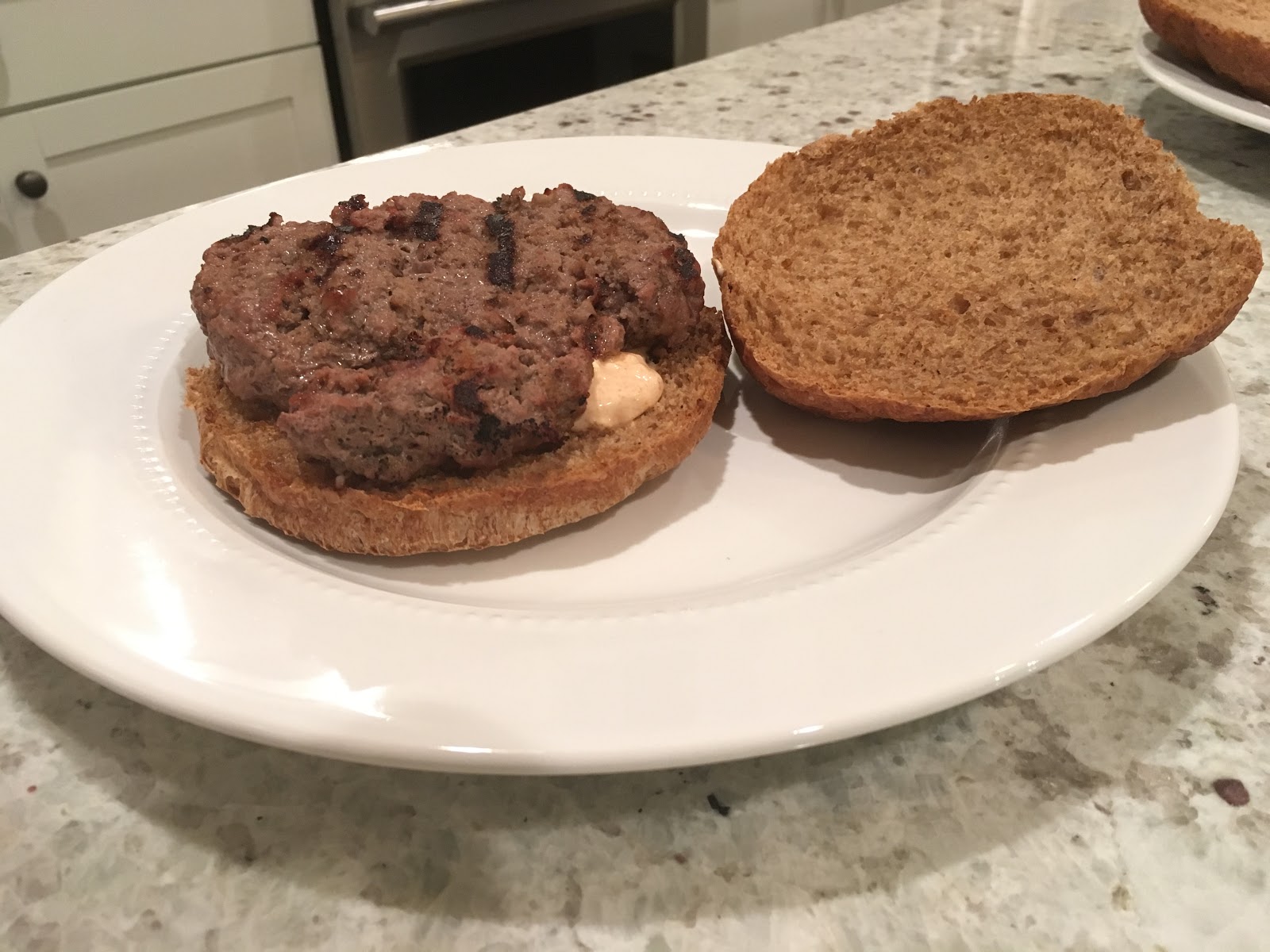 The Lowcountry Lady Goat Cheese and Onion Burgers with Garlic Goat Cheese Aioli