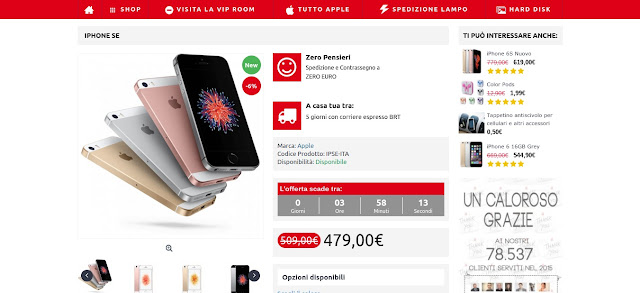 IPhone SE a 479 euro da TC Innovation con pagamento in contrassegno gratuito [Codice Sconto disponibile]