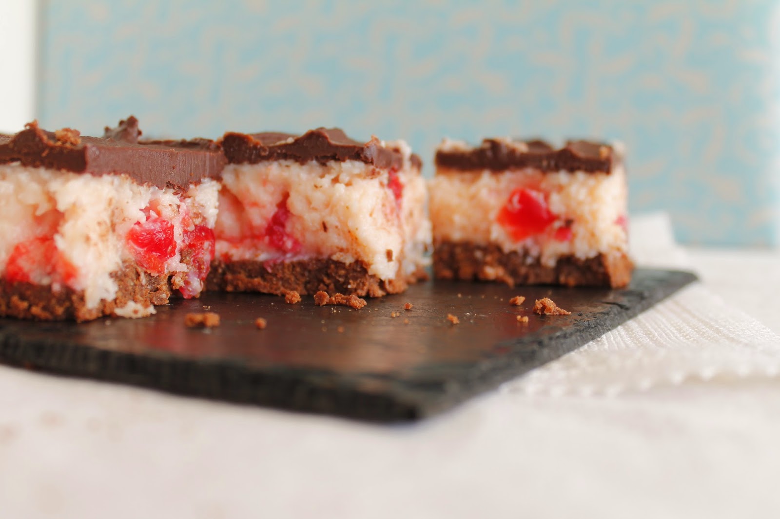 Receta Barritas de chocolate y cerezas