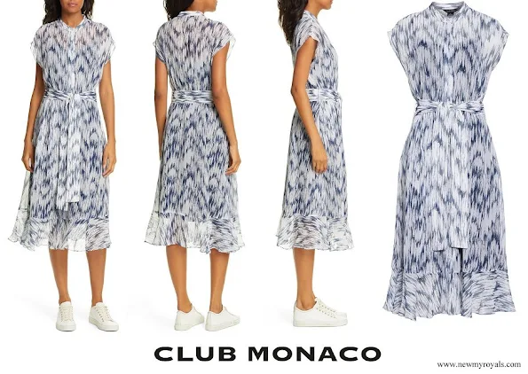 Meghan Markle wore Clup Monaco Dremah Silk Midi Dress