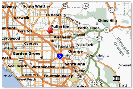 Fullerton California Map - Fullerton Map