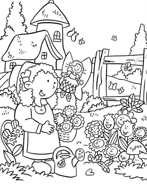 gardening coloring pages for kids - photo #7