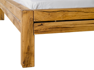 Holzmoebelkontor: Naturholz-Bett, Bett-Modell Elfas