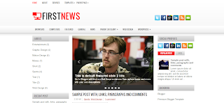 First News Blogger Template is a 3 Column Wp To Blogger Converted blogger Template