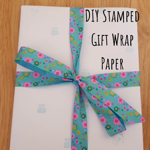 DIY Stamped Gift Wrap Paper DIY Stamped Gift Wrap Paper
