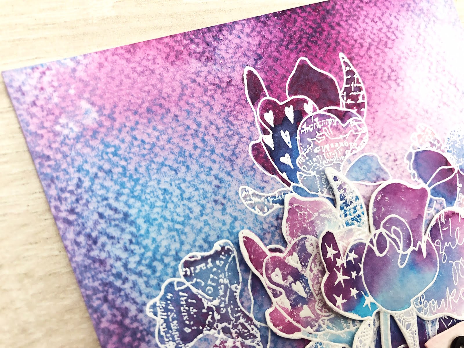 Art journal page with Doodle Flowers by Gerry