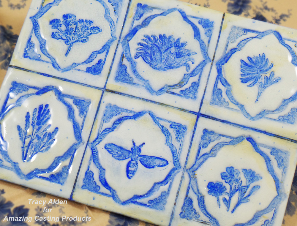 Amazing Casting Products Cre8time in the Country... Faux Delft Tile