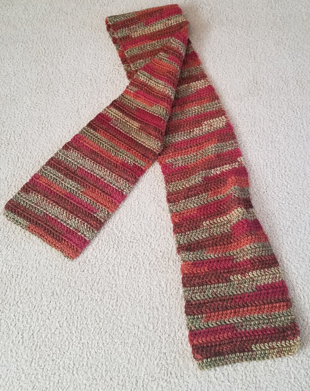 Bridge and Beyond Colorful Crocheted Scarf for Homeless