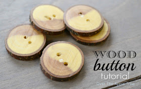 You can make your own wood buttons! DIY wood button tutorial, Over The Apple Tree