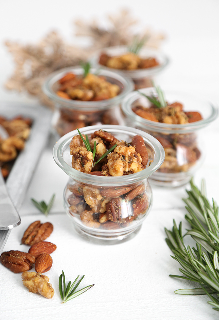 Spicy Rosemary Roasted Party Nuts