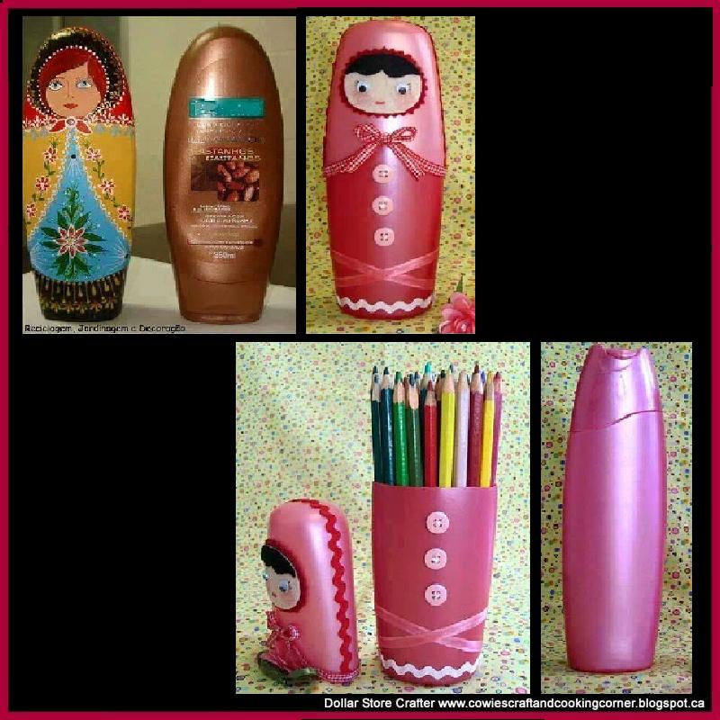 Dollar Store Crafter Turn An Empty Shampoo Bottle Into A Cute Pencil Case