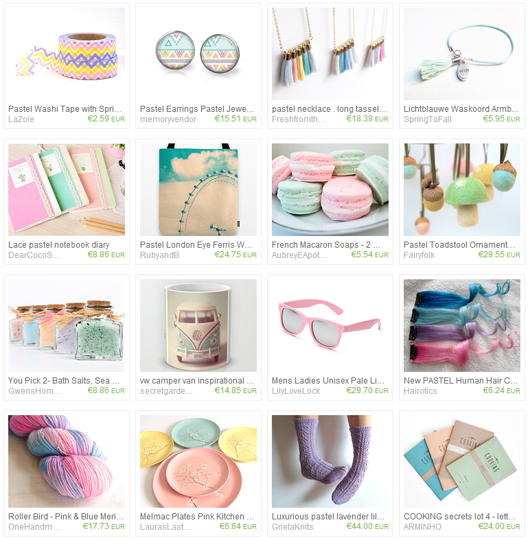 Spring to Fall Personal Etsy Pastel