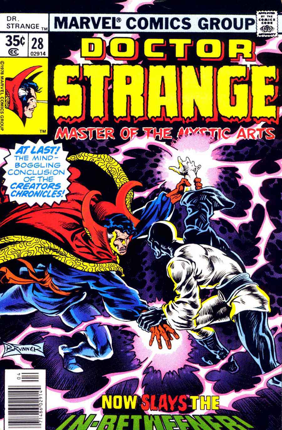 Frank Brunner  bronze age 1970s marvel comic book cover art - Doctor Strange v2 #28