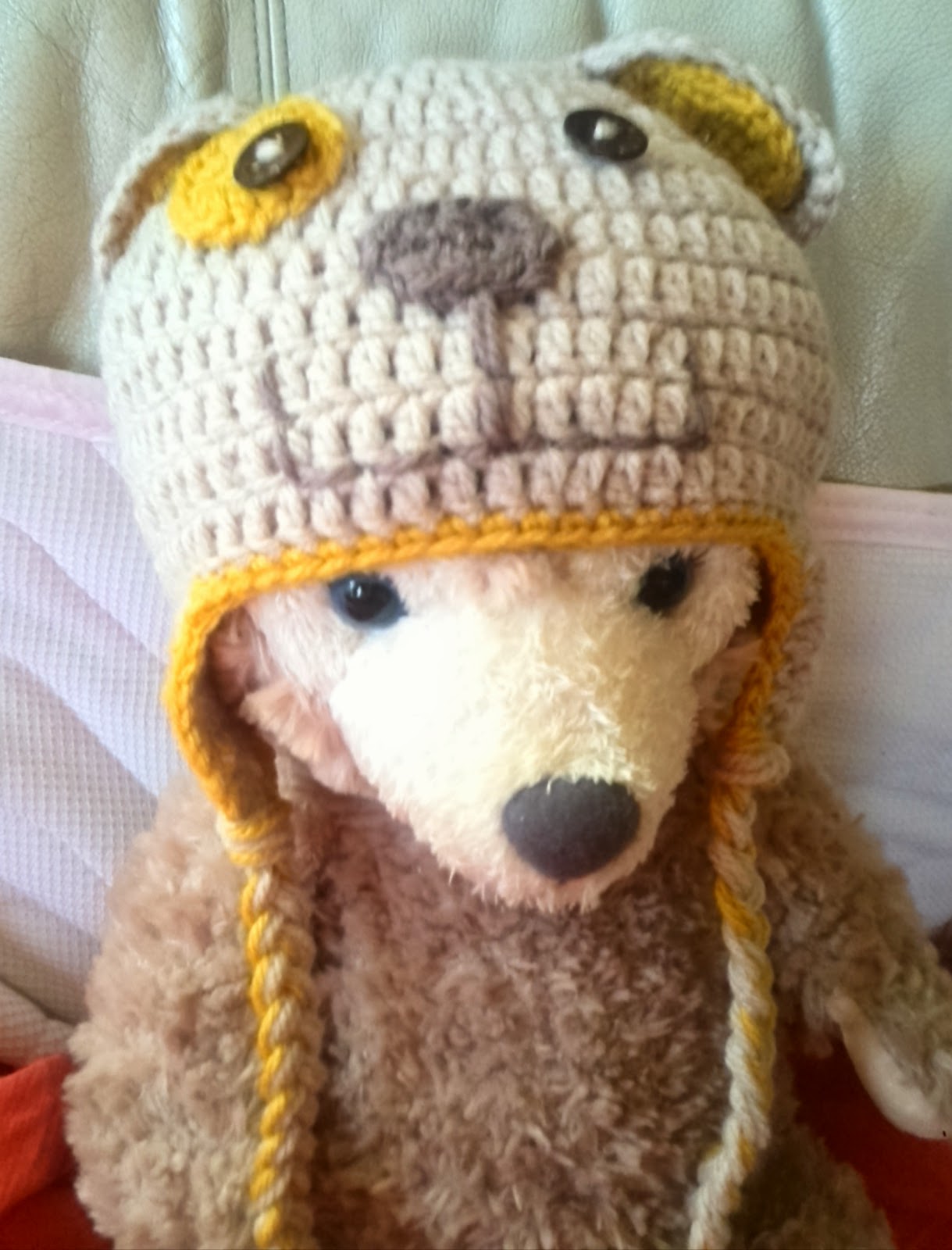 ベビー用犬の帽子の編み方