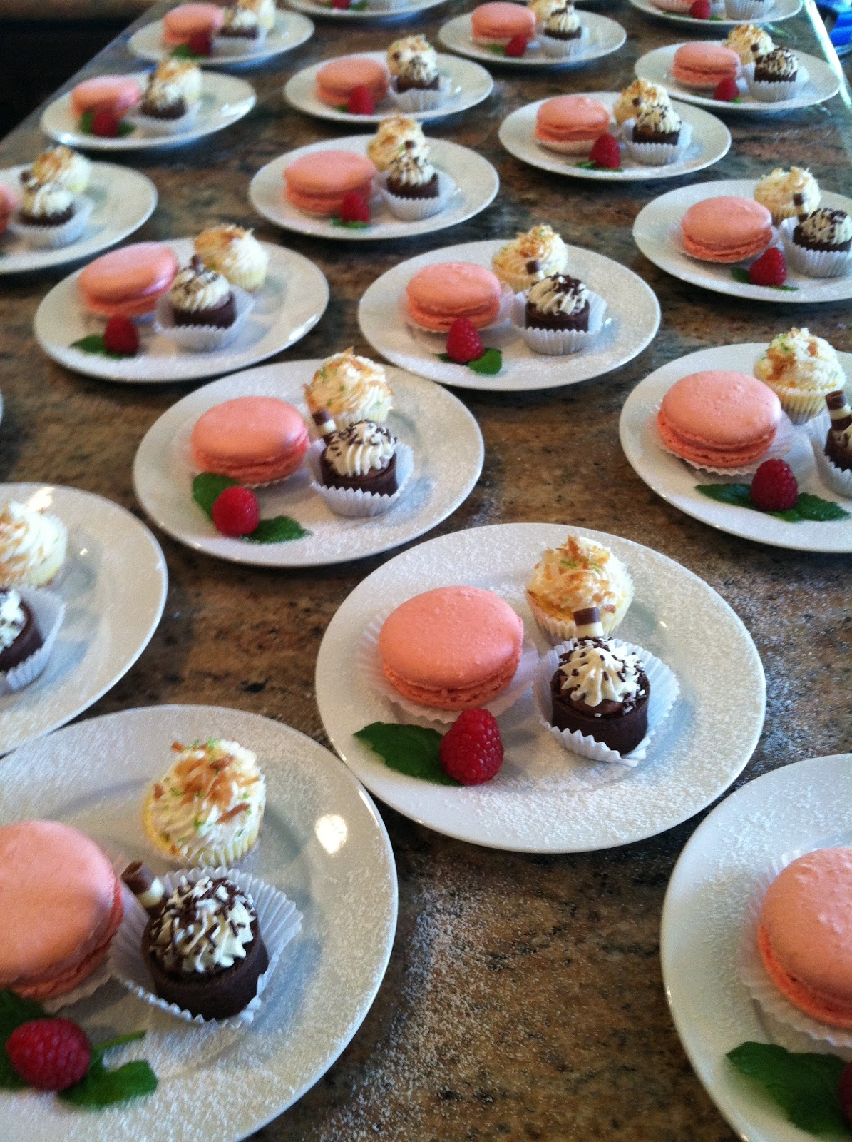 The Dish Plated Dessert Raspberry French Macaron, Mini French Silk