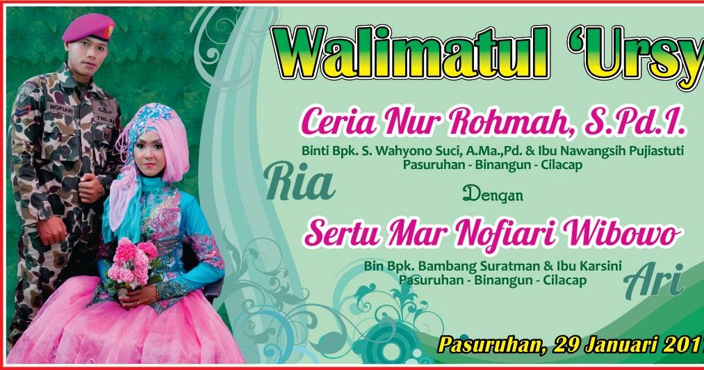 Paling Keren Walimatul Ursy Contoh Banner Pernikahan - Stylus Point