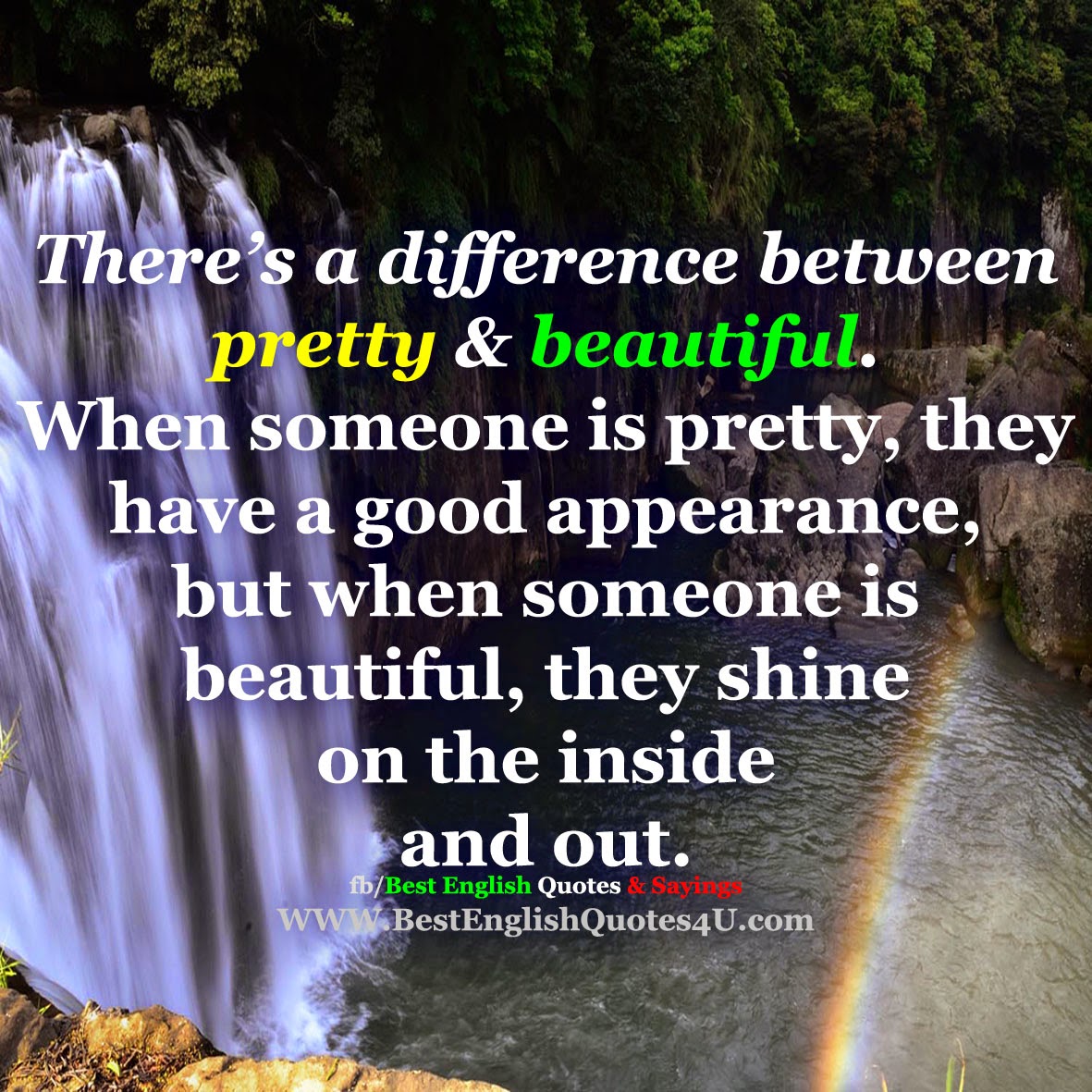 There’s a difference between pretty & beautiful...