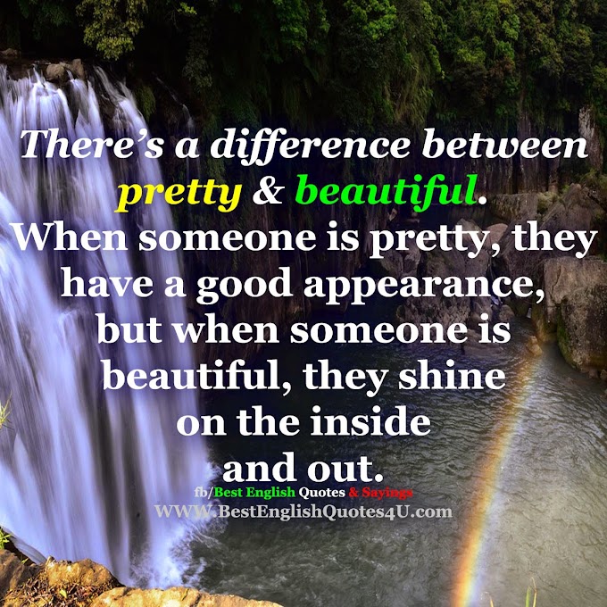 There’s a difference between pretty & beautiful...