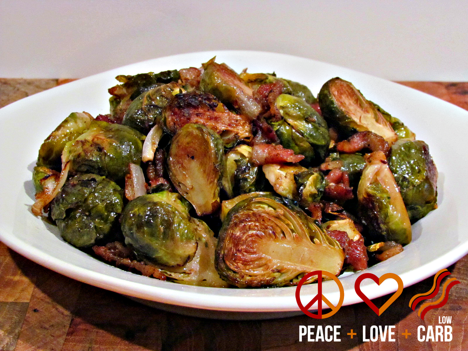 Balsamic Roasted Brussels Sprouts with Maple Bacon