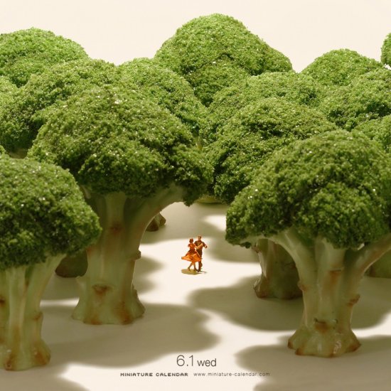 Tatsuya Tanaka arte fotografia miniaturas dioramas divertidas surreais arte criativo japão comidas alimentos vegetais