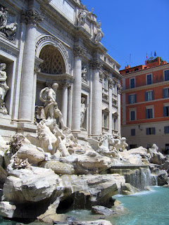 The Trevi Fountain is the largest Baroque  fountain in Rome