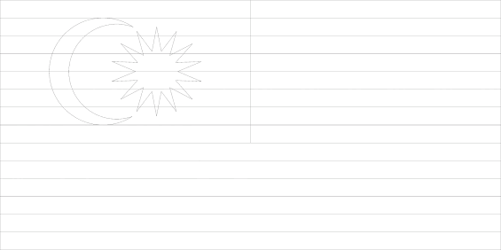 Mewarnai Gambar Bendera Negara Malaysia Contoh Anak PAUD