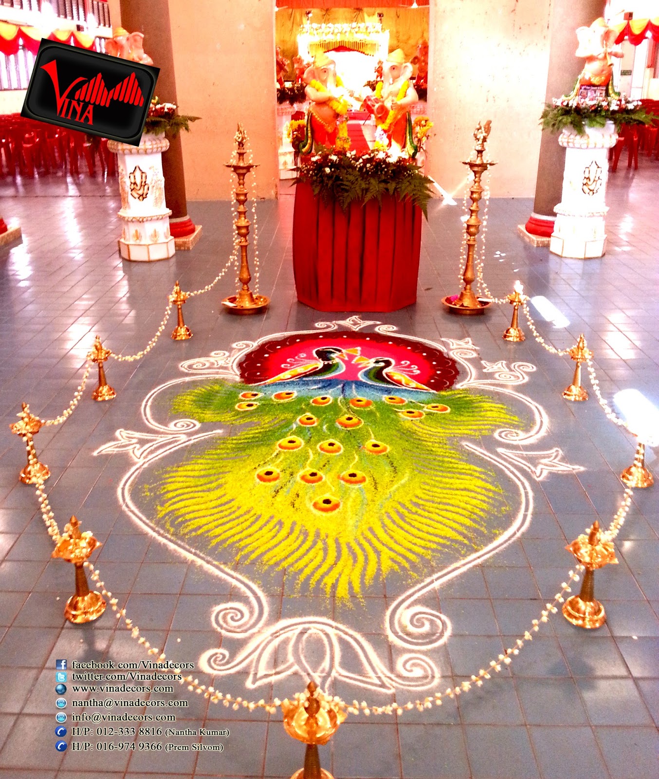 Vina Canopy & Decor: COLLECTION OF RANGOLI KOLAM BY VINA CANOPY & DECORS
