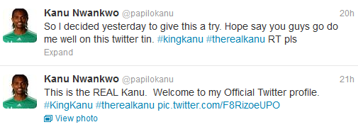 Trending: Nwankwo Kanu finally joins Twitter Untitled Trending: Nwankwo Kanu finally joins Twitter