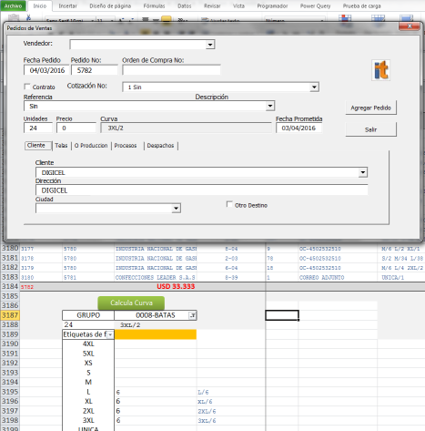 formato orden de pedido excel