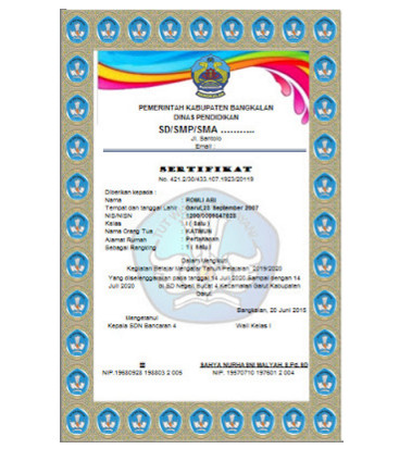 Download Aplikasi Piagam Penghargaan Prestasi Siswa Format