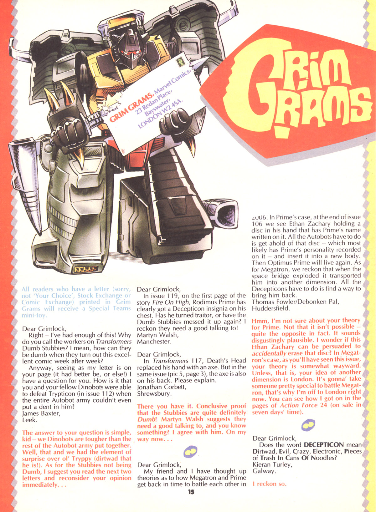 Read online The Transformers (UK) comic -  Issue #125 - 14
