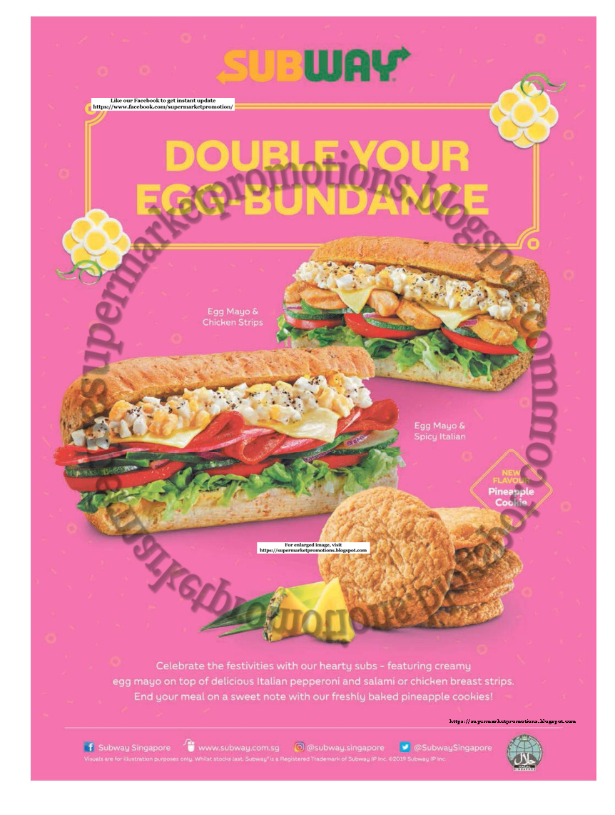 Subway Promotion 30 January 2019 Supermarket Promotions