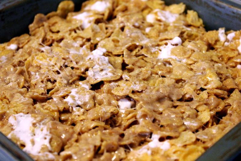 Peanut Butter Cornflake Marshmallow Bars Fresh from the...