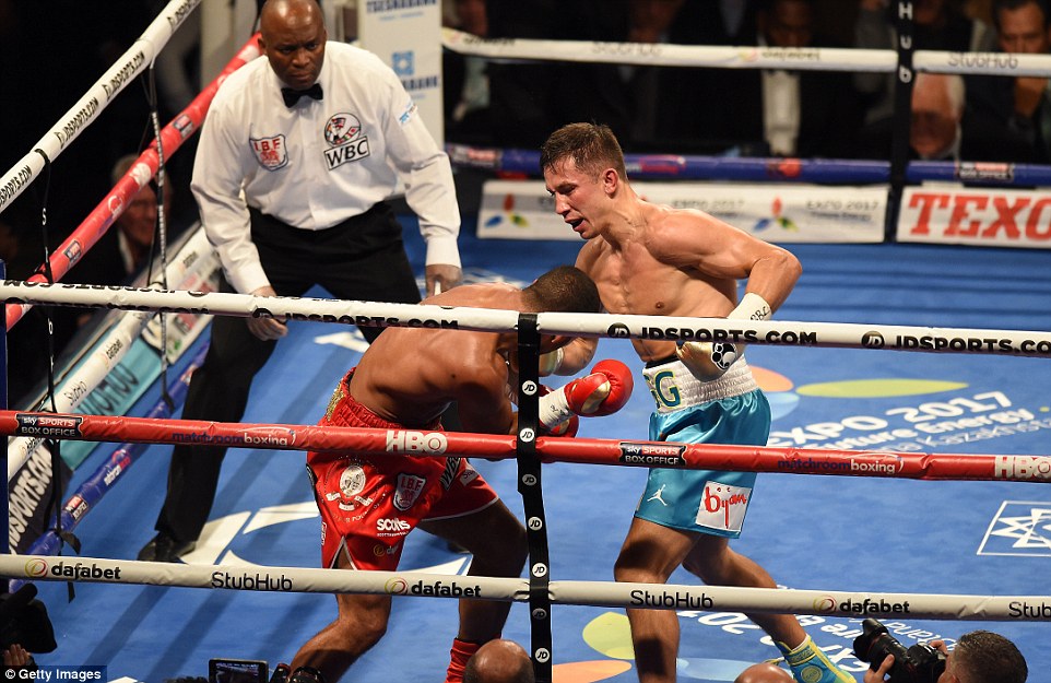 Max Sports Boxing Kell Brook S Corner Throws A Towel Protecting Him From A Brutal Golovkin