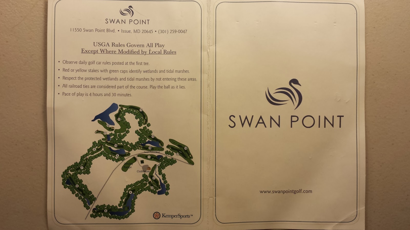 Kenny's Golf Journal Swan Point Yacht & Country Club (MD)