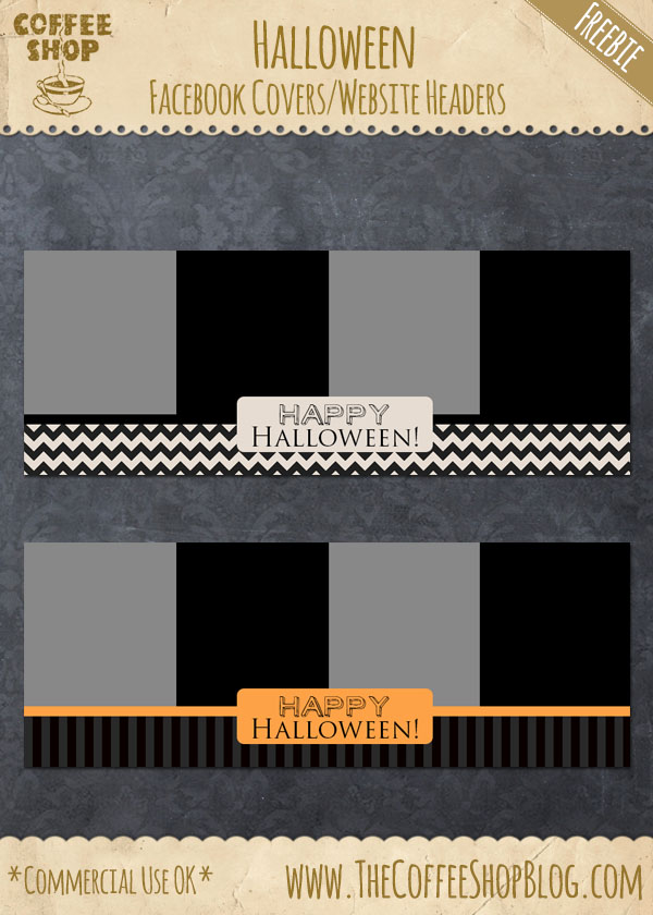 the coffeeshop blog coffeeshop facebook cover set halloween