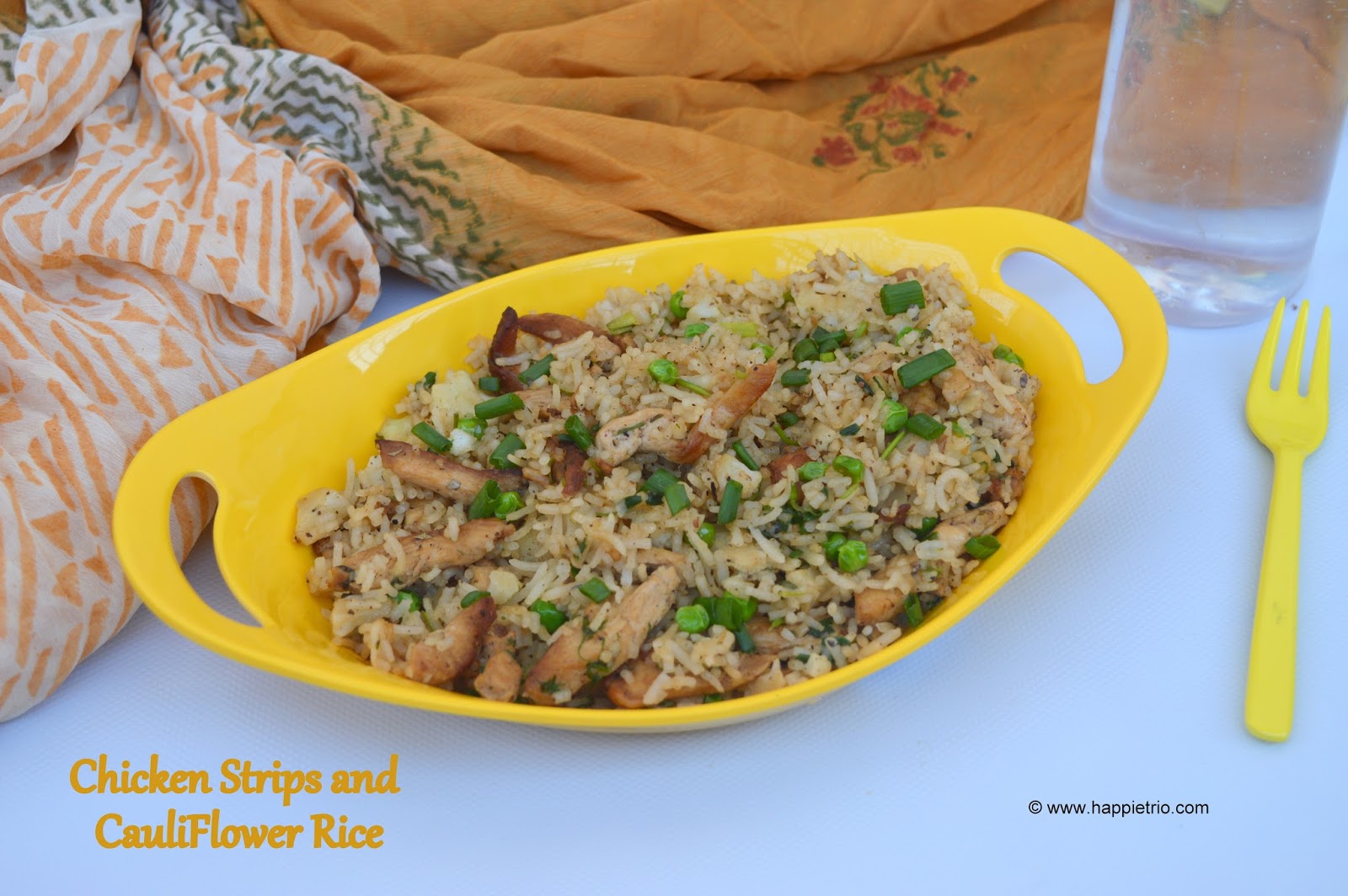 Chicken Strips and CauliFlower Rice