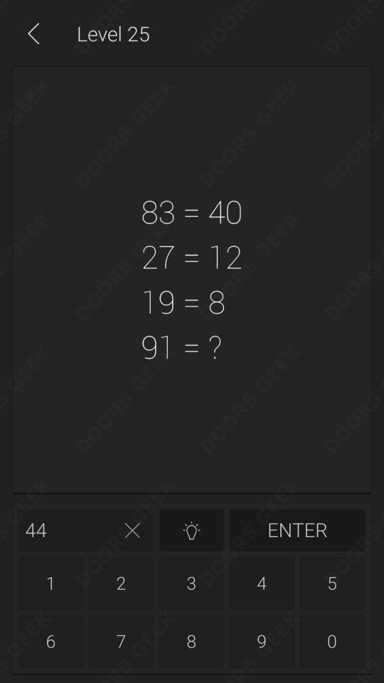 Math Level 25 Solution Doors Geek