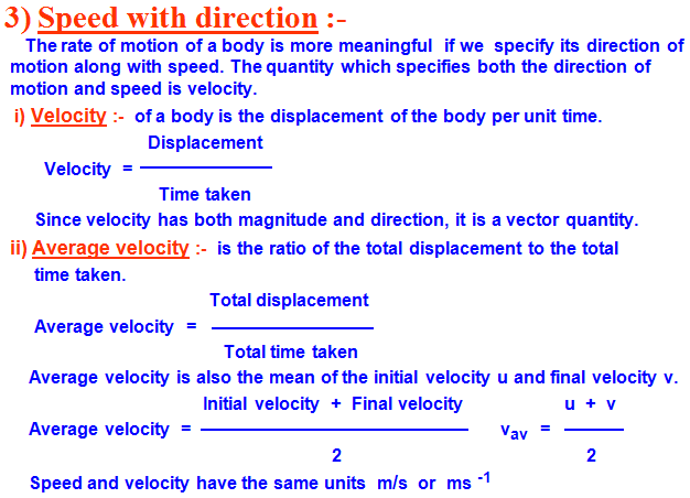 velocity ,average velocity ,initial velocity,final velocity,