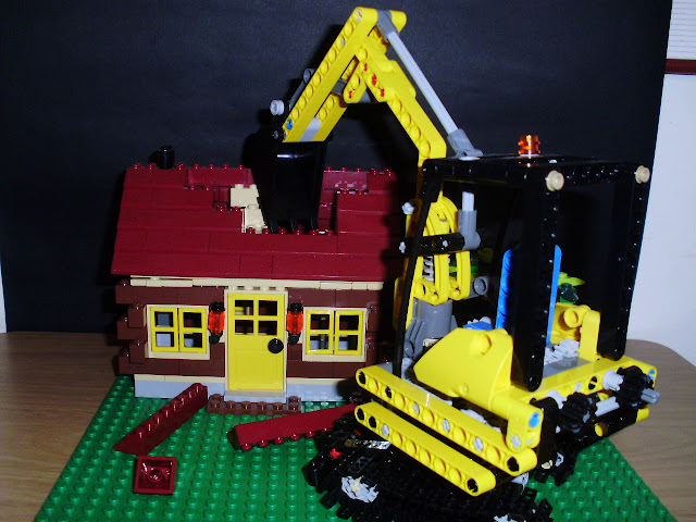 MOC LEGO demolição de uma casa