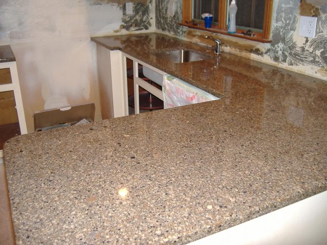 Desain Meja Dapur  Dari Granit  Modern Untuk  Rumah Minimalis 