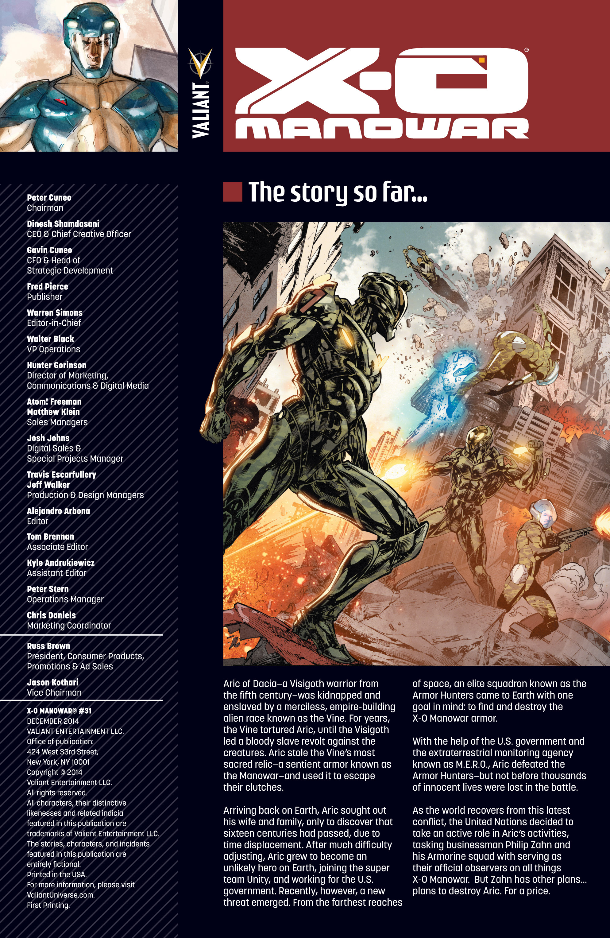Read online X-O Manowar (2012) comic -  Issue #31 - 2