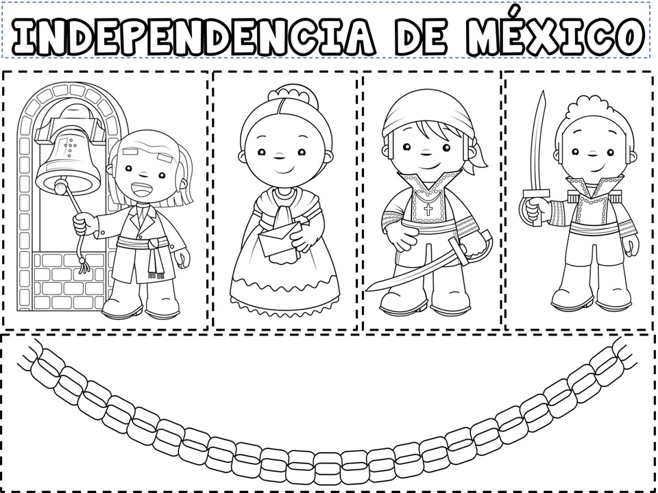 Colorear Día Independencia México - Blog de imágenes