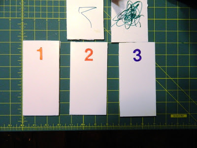 DIY Peg Board Game: Three cards on display (1, 2, and 3 cards)