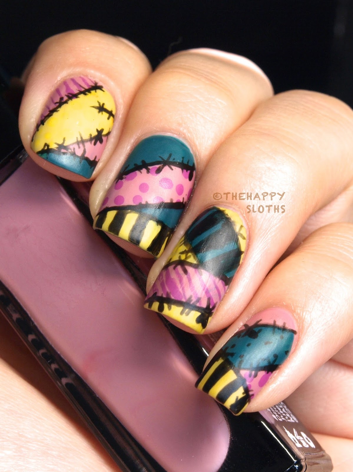The Nightmare Before Christmas Sally Manicure My Nail Polish Canada The Nightmare Before Christmas Sally Manicure My Nail Polish Canada