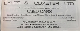 Eyles & Coexter Ltd advert from 1974