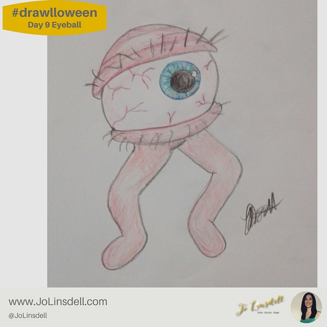 #drawlloween: Day 9 Eyeball #Halloween #Drawing #Challenge