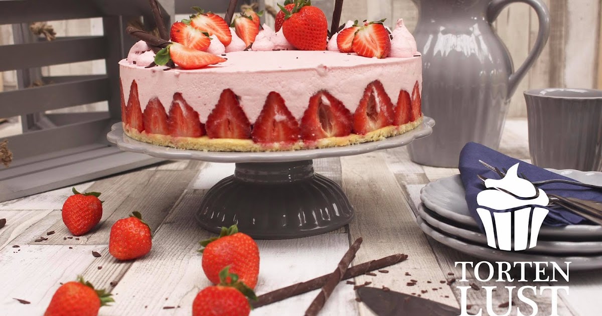{ Rezept } Erdbeersahne Torte