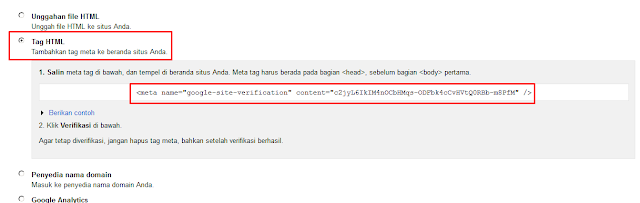 Cara Mudah Verifikasi Blog di Google Webmaster Cara Mudah Verifikasi Blog di Google Webmaster